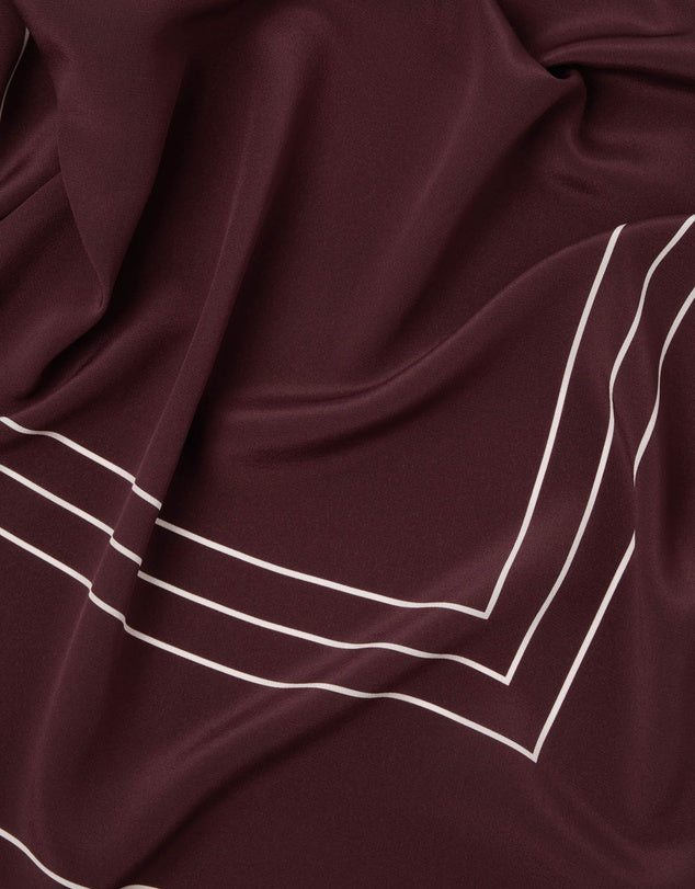 Silk Square Scarf - Merlot