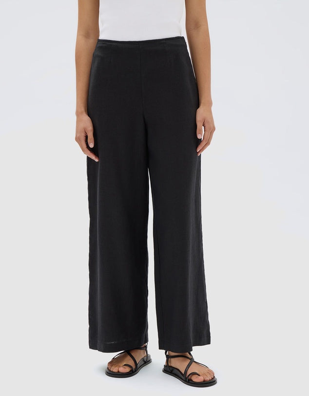 Blythe Linen Pants - Black