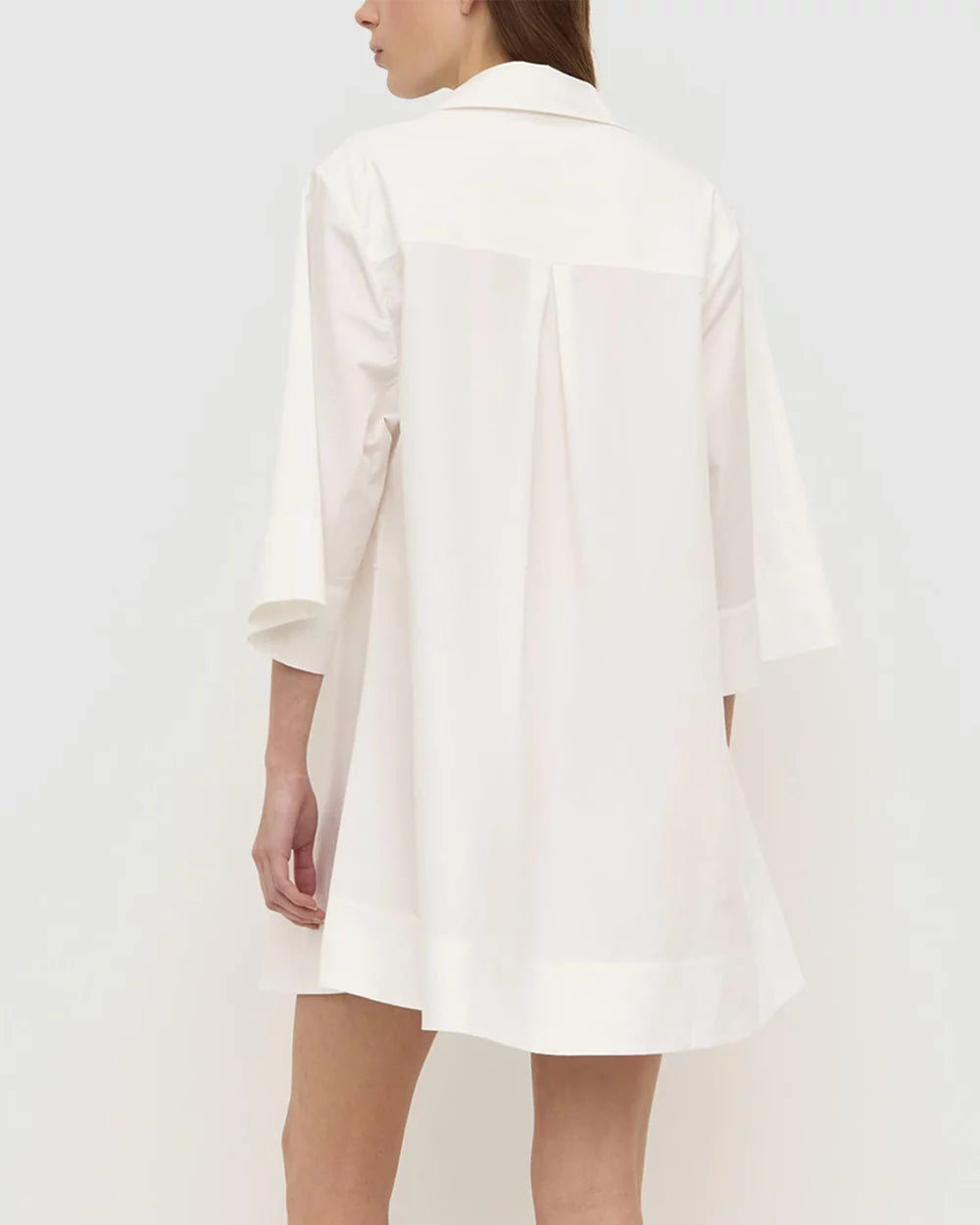 Claire Mini Shirt Dress - White
