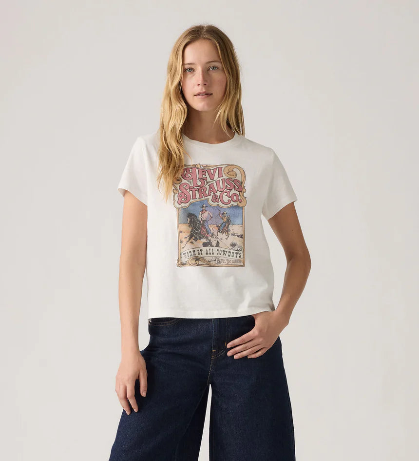 Levi's® Women's Graphic Boxy T-Shirt - Cowboys Poster Sugar Swizzle