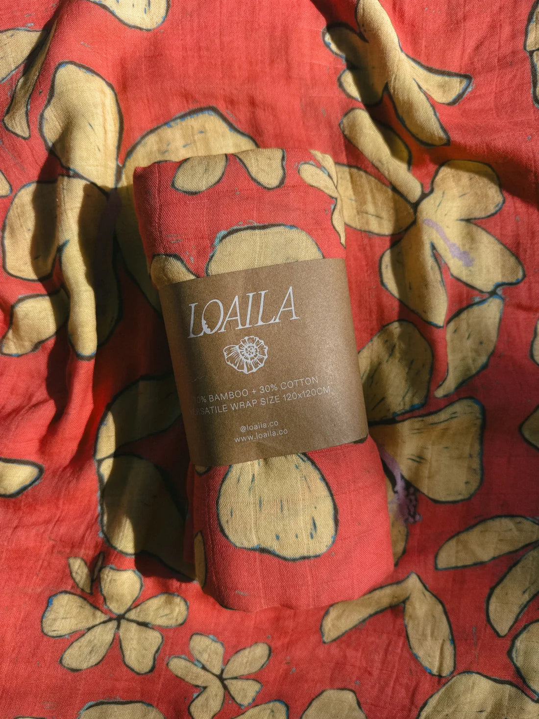 Bamboo & Cotton Wrap - Coral Bloom