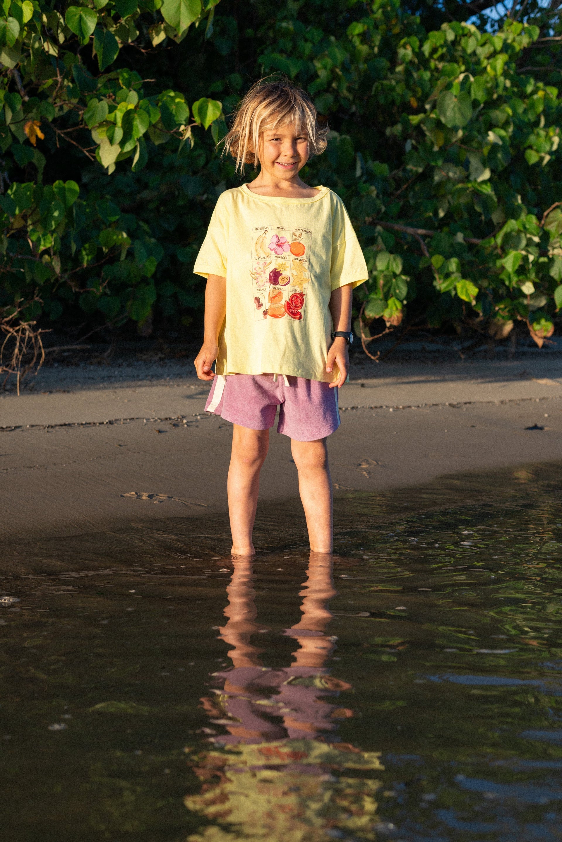 Mini Terry Towelling Shorts - Jacaranda