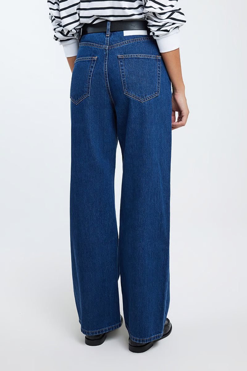 Organic Relaxed Leg Jean - Force Blue