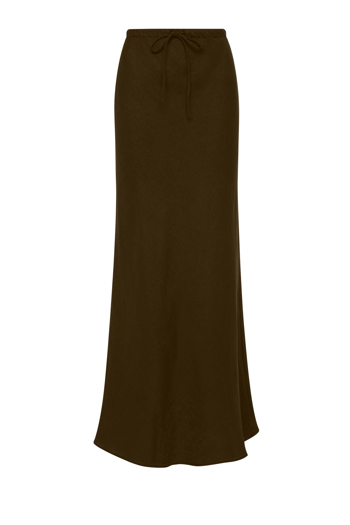 Amani Linen Skirt - Chocolate