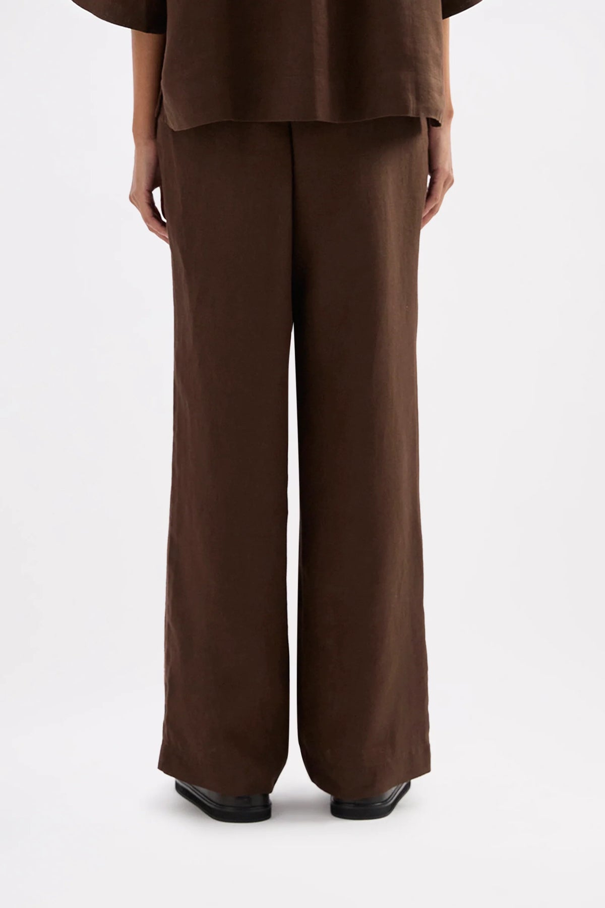 Lounge Linen Pant - Chocolate