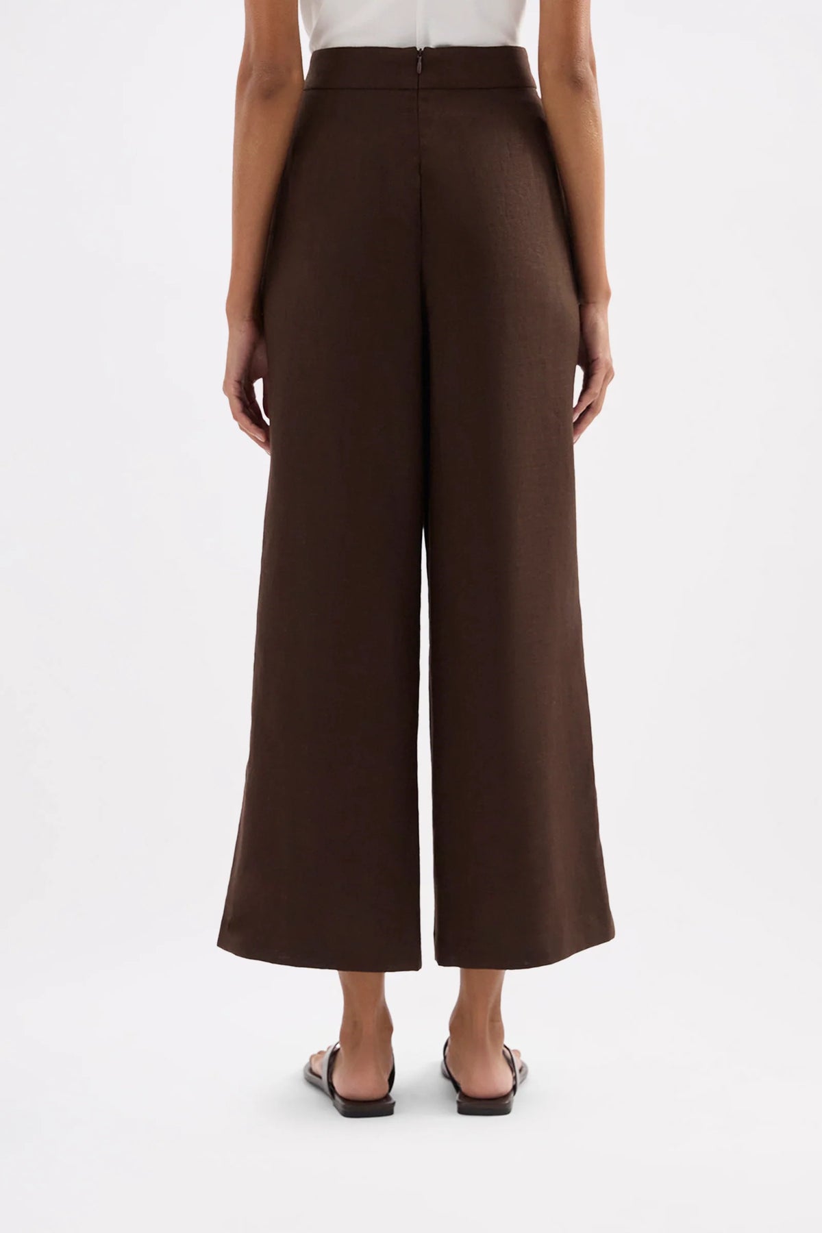 Thilda Linen Culotte - Chocolate