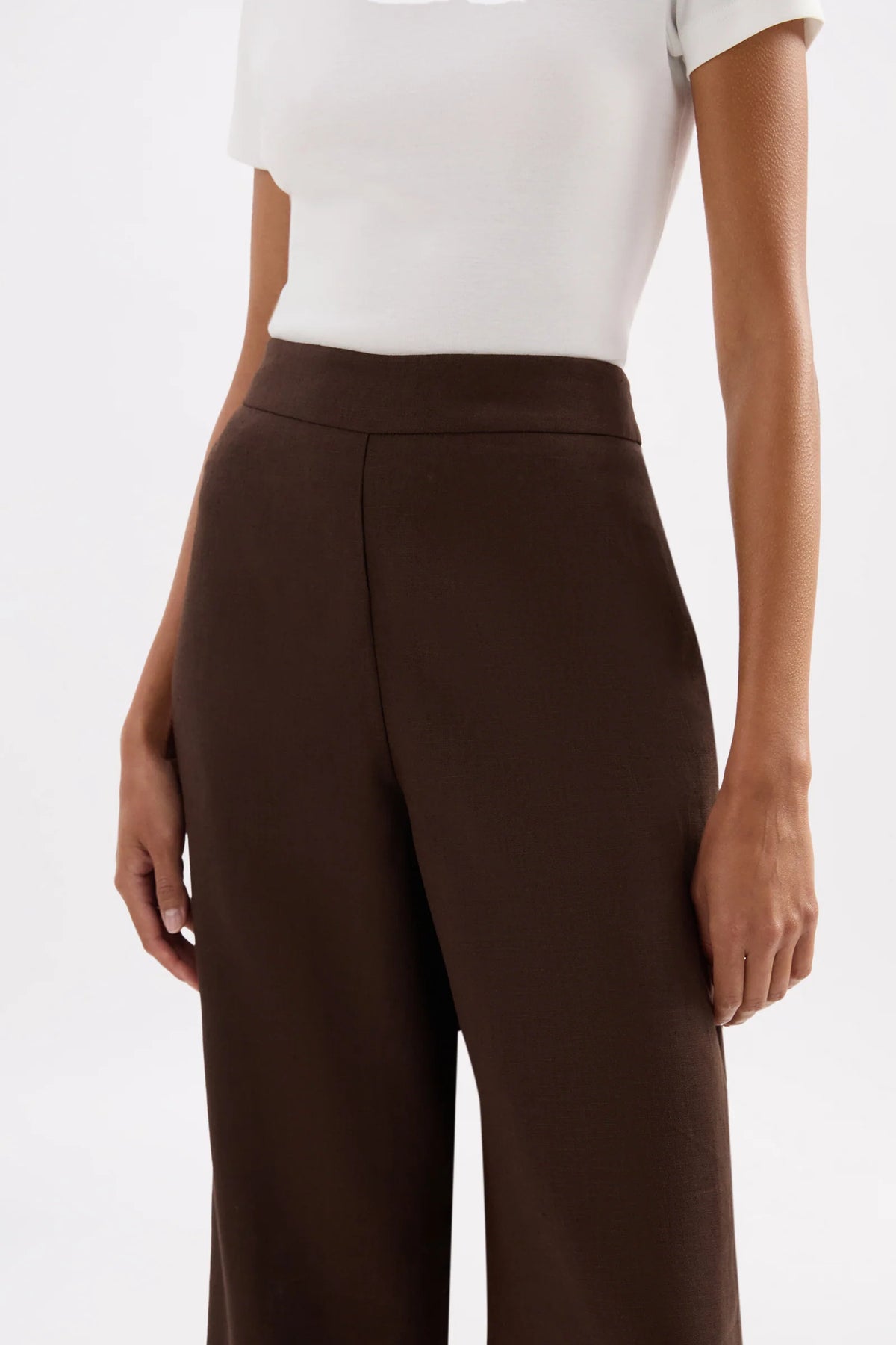 Thilda Linen Culotte - Chocolate