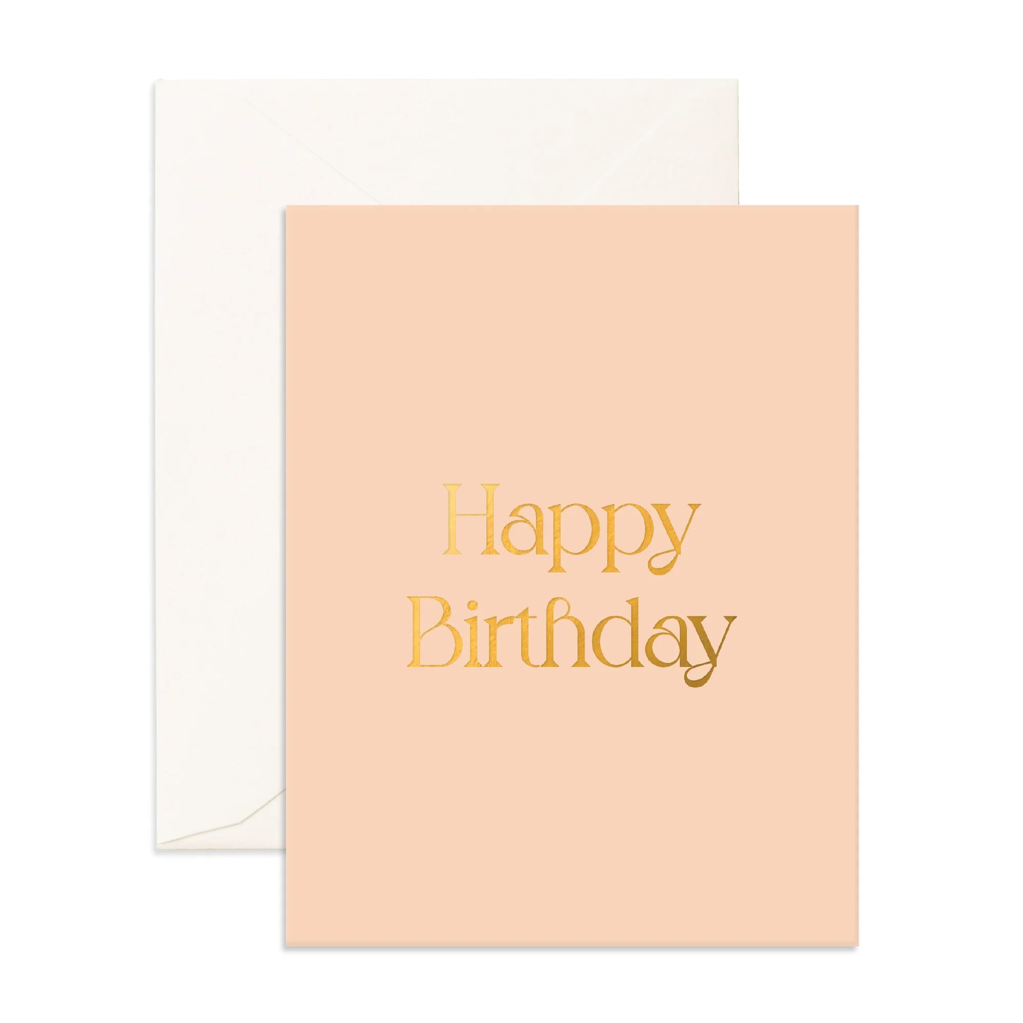 Birthday Peach Tree (Gold Embossed) Greeting Card