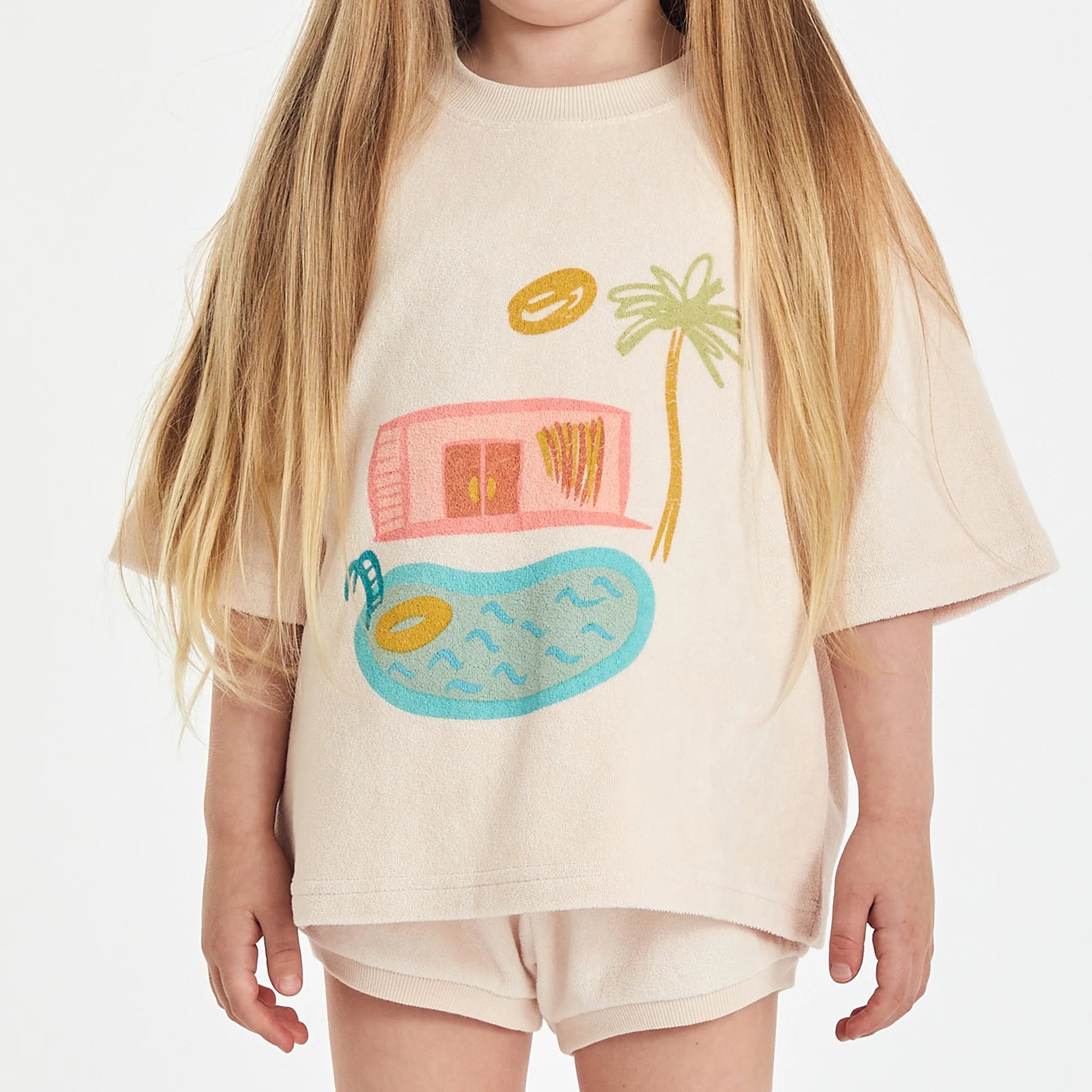 Pool House Mid Sleeve Tee - Shell