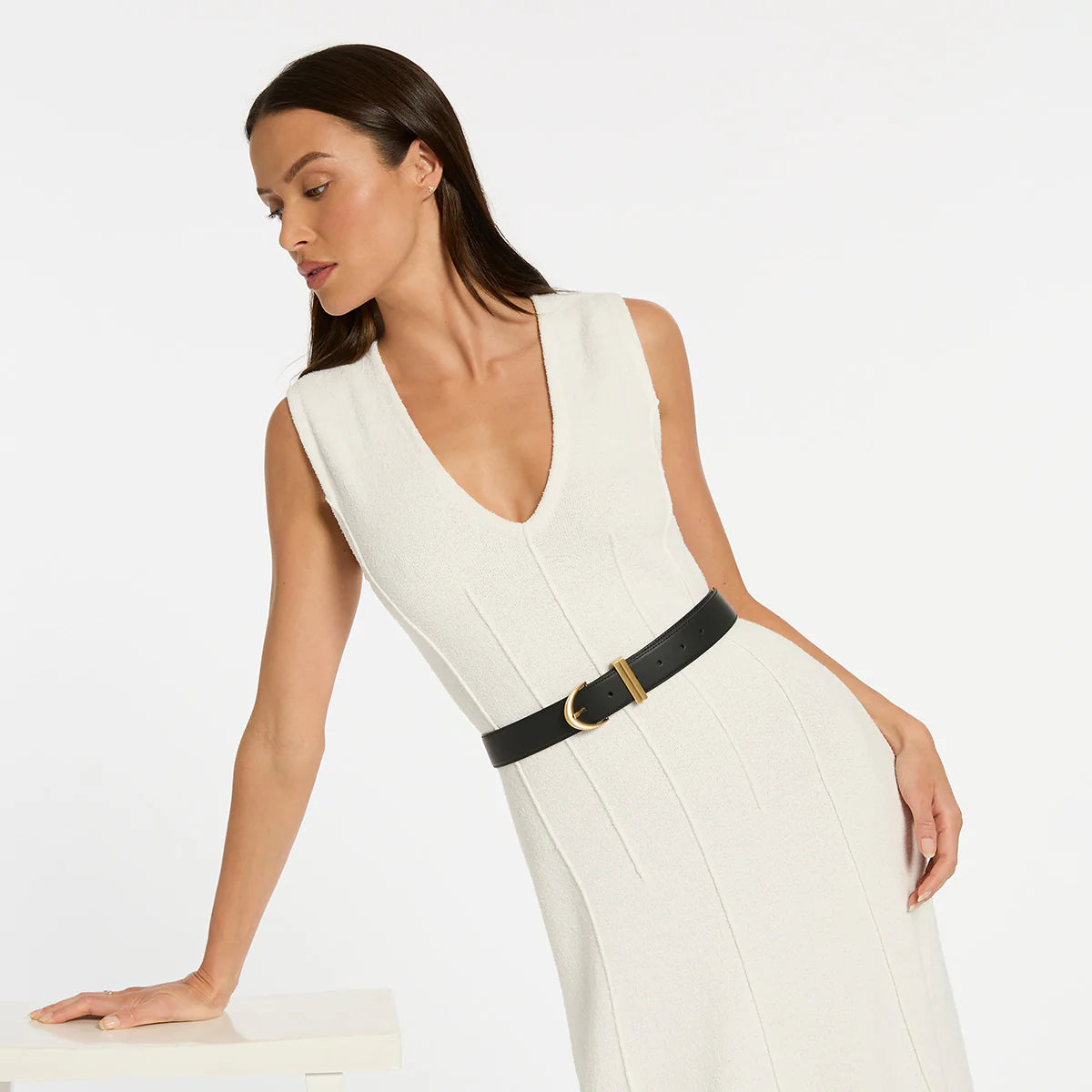 Under Your Spell Belt - Black Nappa/Gold