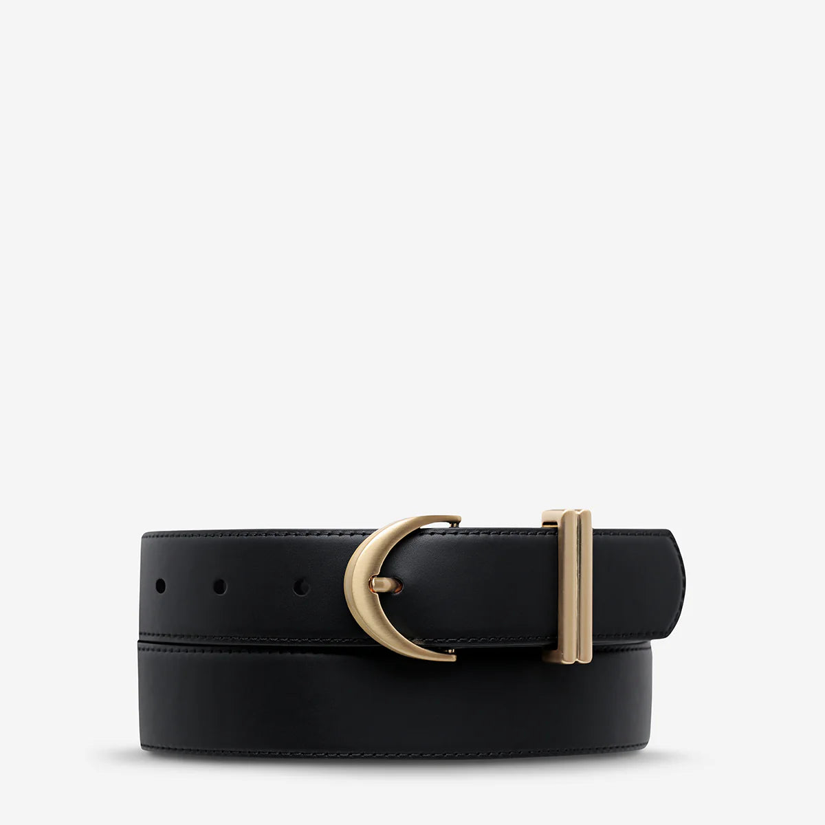 Under Your Spell Belt - Black Nappa/Gold