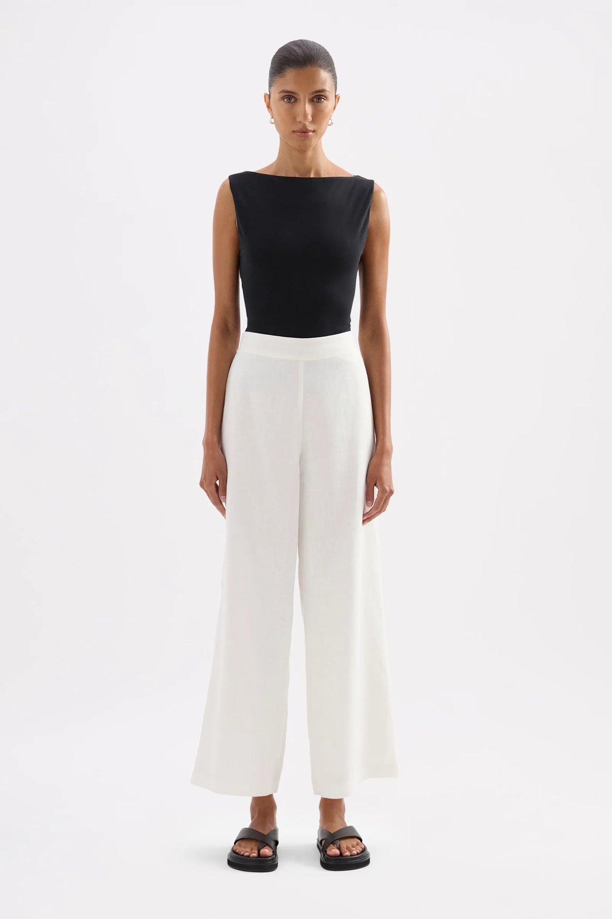 Thilda Linen Culotte - White