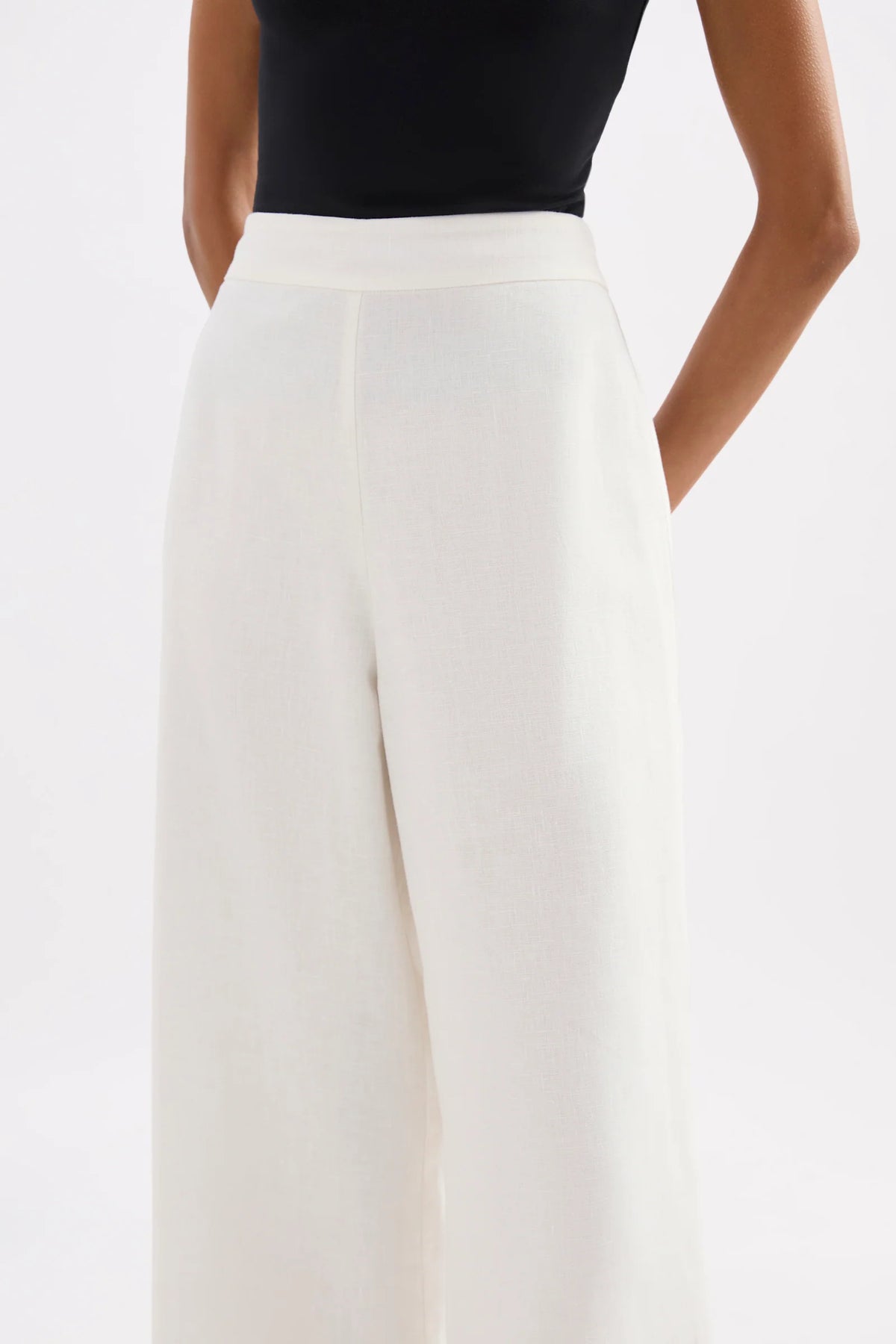 Thilda Linen Culotte - White