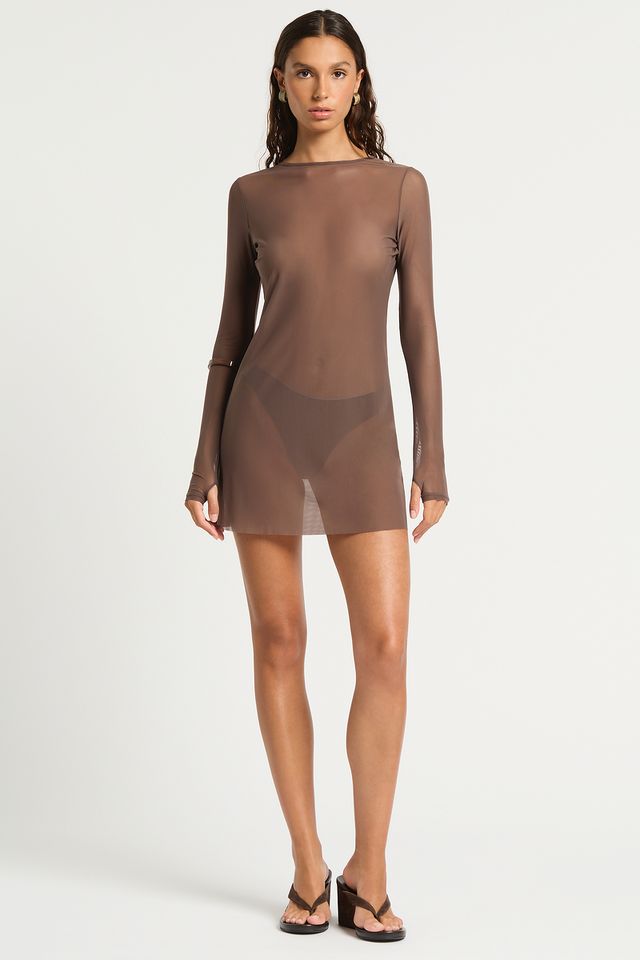Giselle Mini Dress - Rosewood Mesh