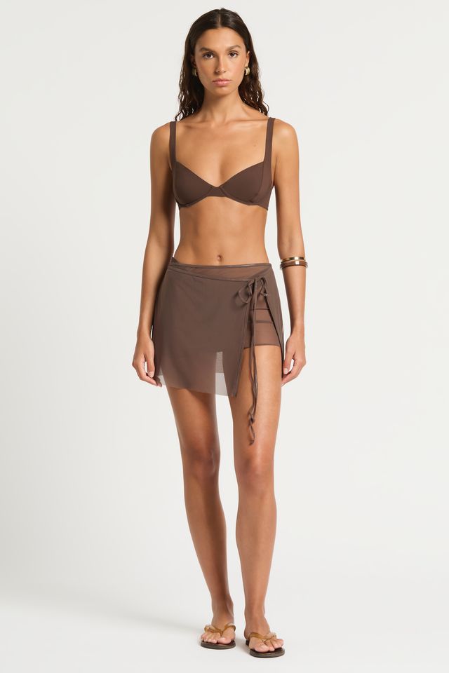 Maeve Mini Skirt - Rosewood Mesh