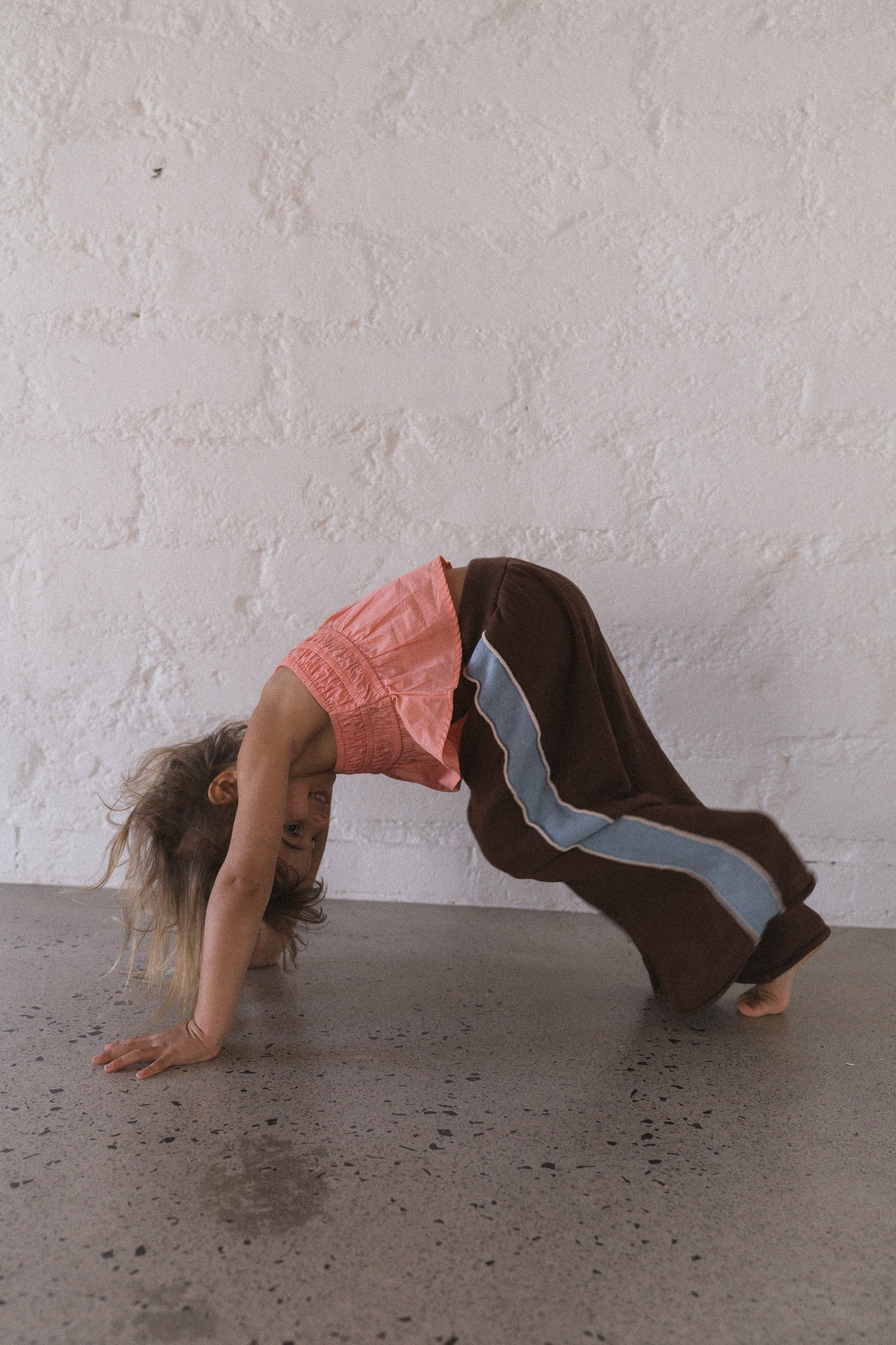 Lightweight Knit Pants - Choc Contrast