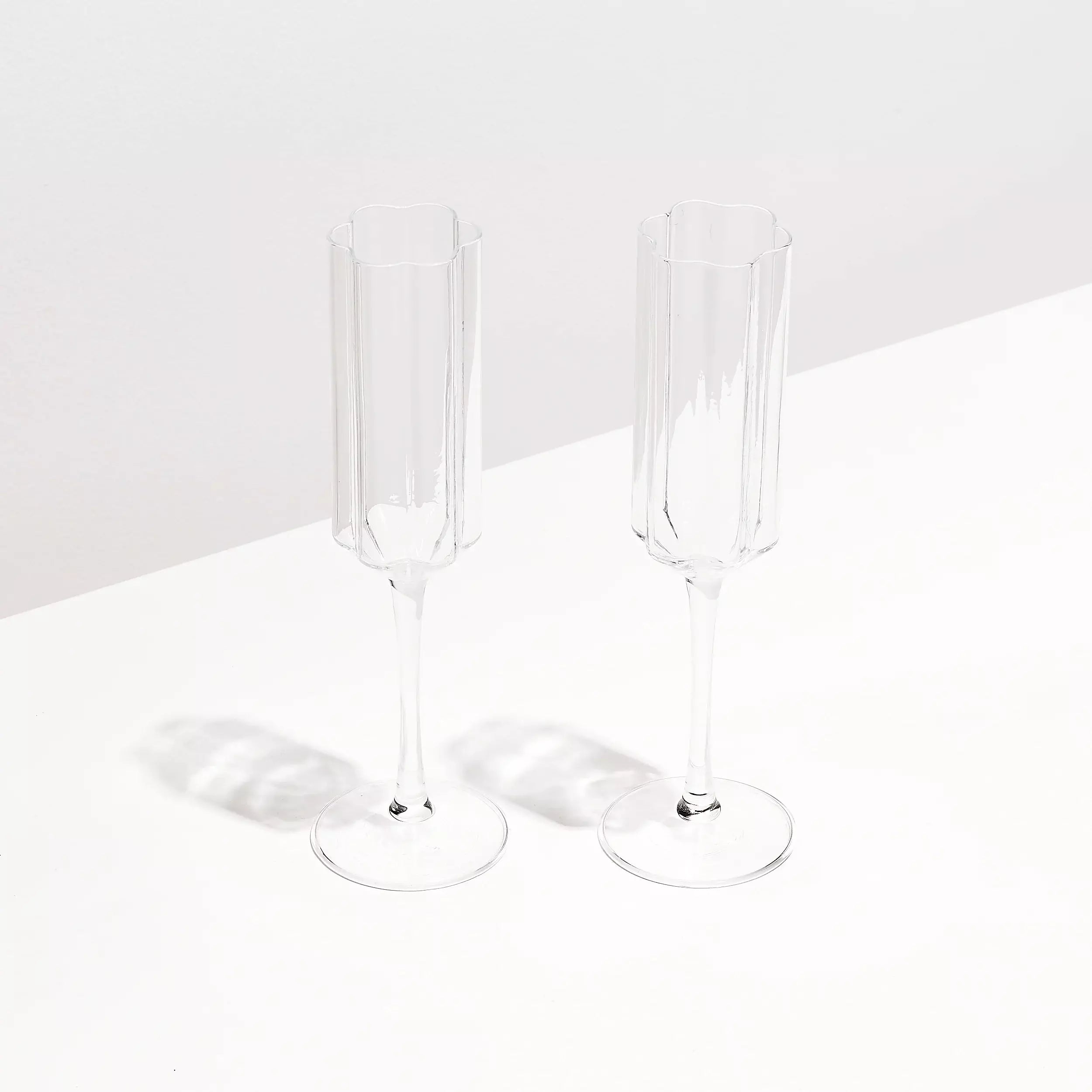 Fazeek Wave Flute Set of 2 - Clear