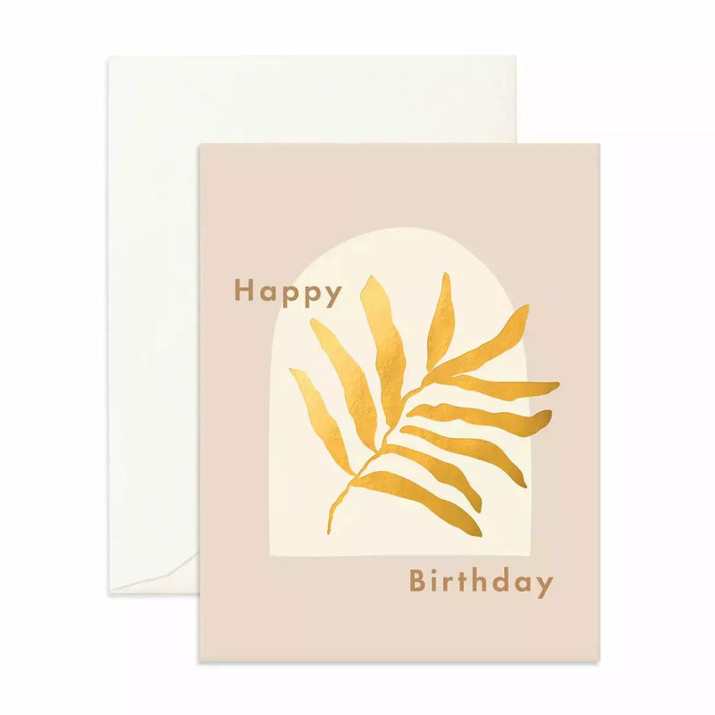 Fox & Fallow Birthday Frond Greeting Card