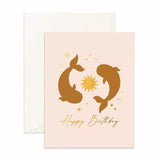 Fox & Fallow Pisces Birthday Greeting Card