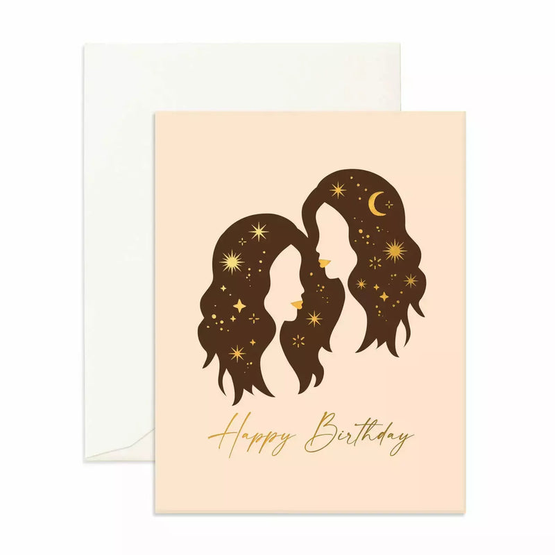 Fox & Fallow Gemini Birthday Greeting Card