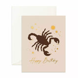 Fox & Fallow Scorpio Birthday Greeting Card