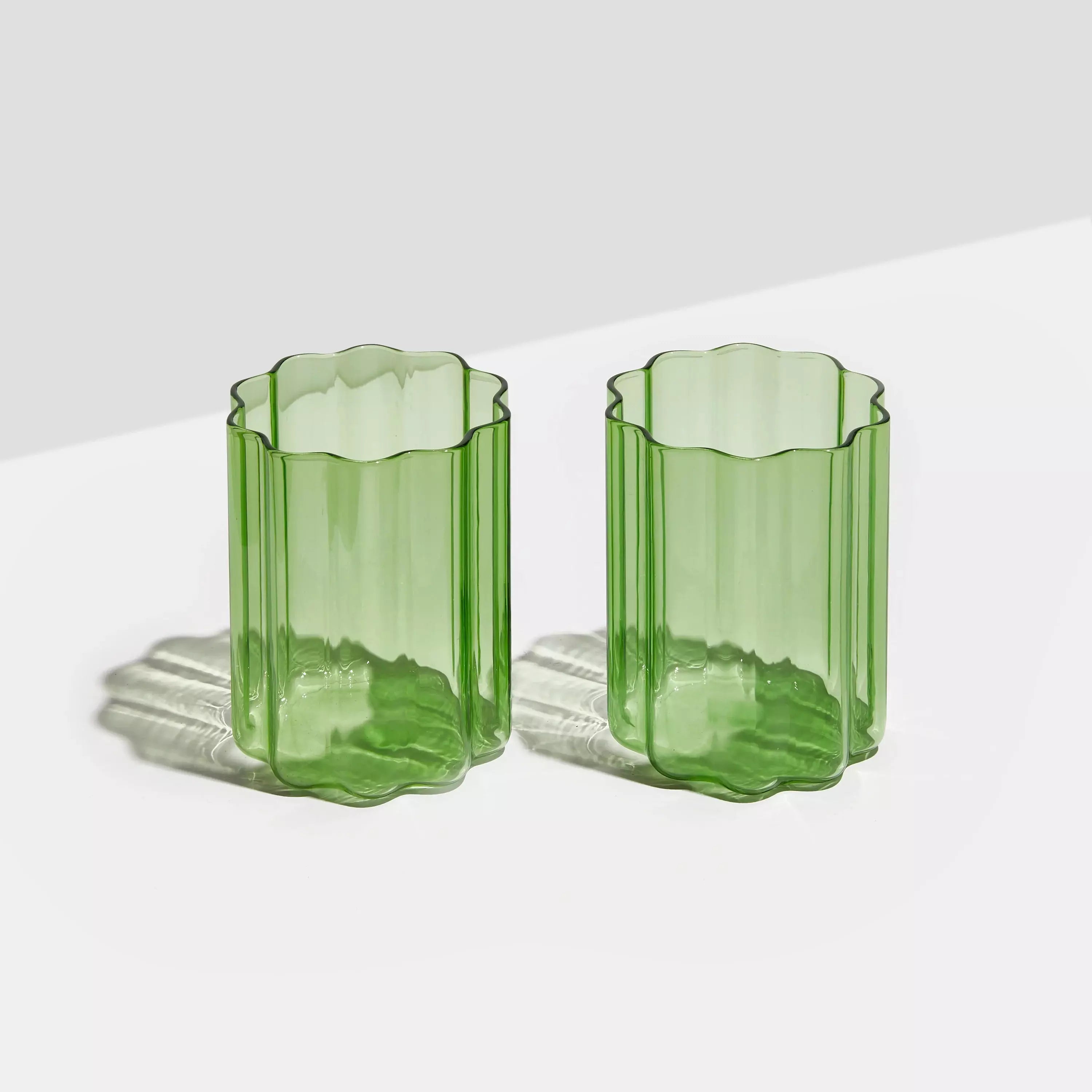 Fazeek Wave Glass Set of 2 - Green