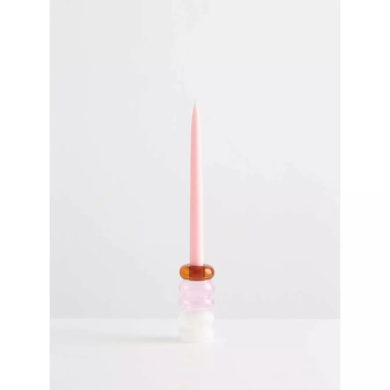 Maison Balzac Grande Pauline Candle Holder - Amber/Pink/White