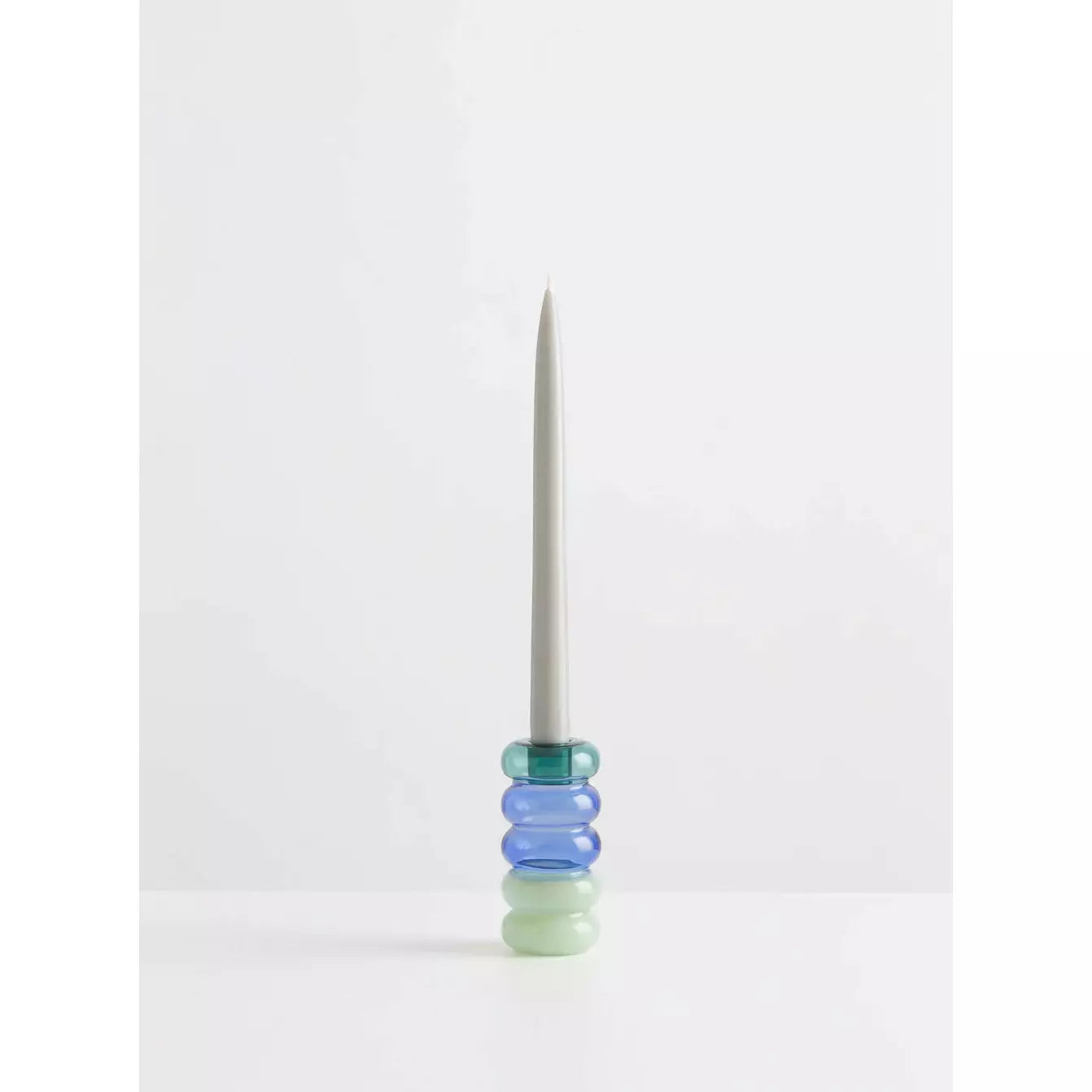 Maison Balzac Grande Pauline Candle Holder - Teal/Azure/Mint