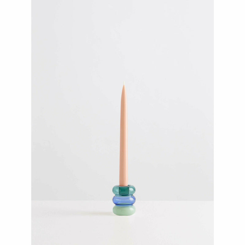 Maison Balzac Petite Pauline Candle Holder - Teal/Azure/Mint