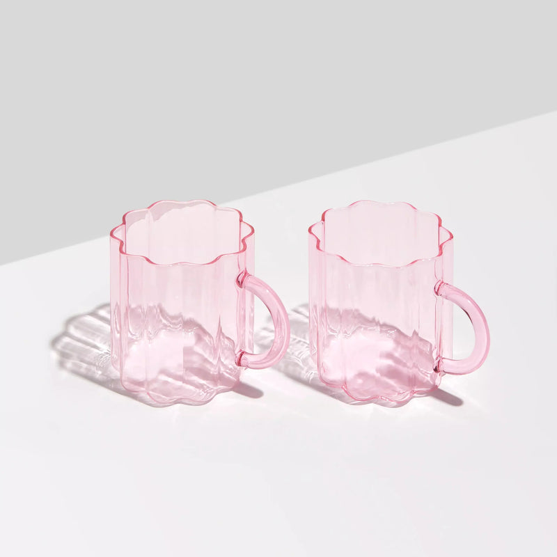 Fazeek Wave Mug Set of 2 - Pink