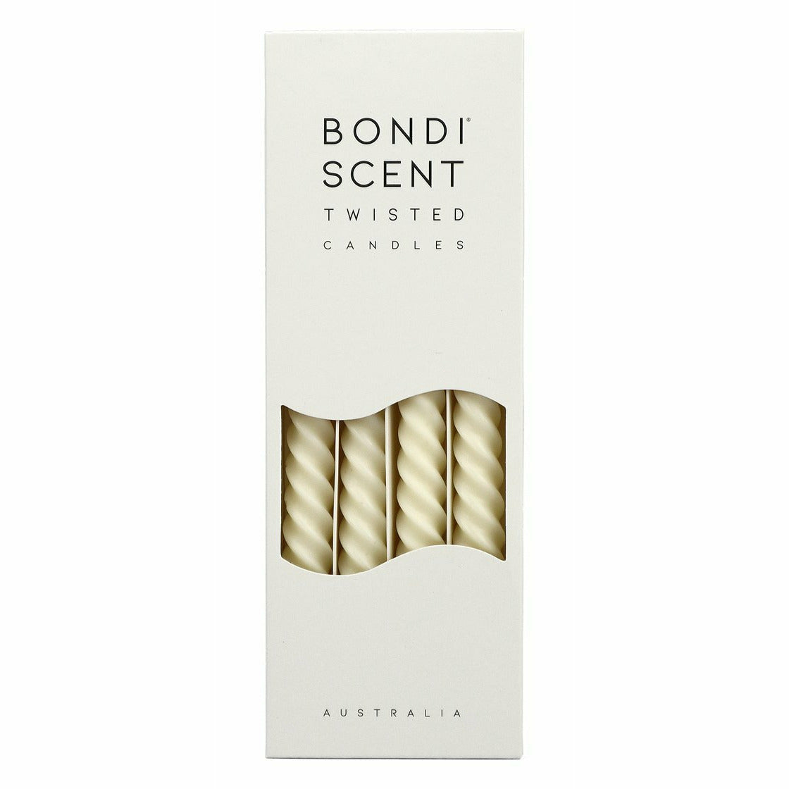 Bondi Scent Twisted Candles Ivory